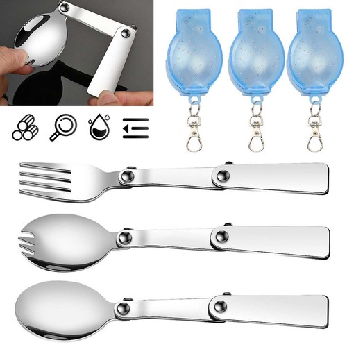 Folding spoon stainless steel - stainless,